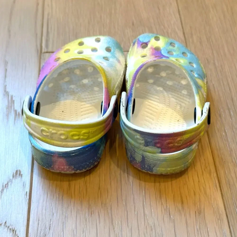 Crocs Toddler Pastel Tie Dye Infant Shoe Size 2–3